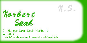 norbert spah business card